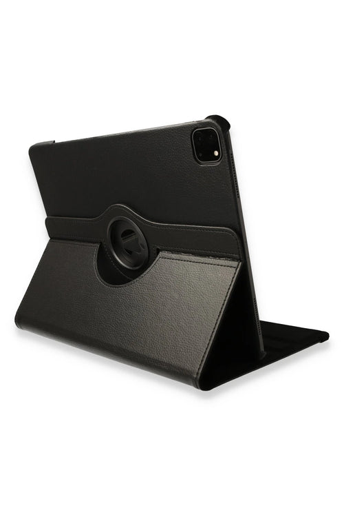 Newface Apple iPad Pro 12.9 (2021) Kılıf 360 Tablet Deri Kılıf - Siyah