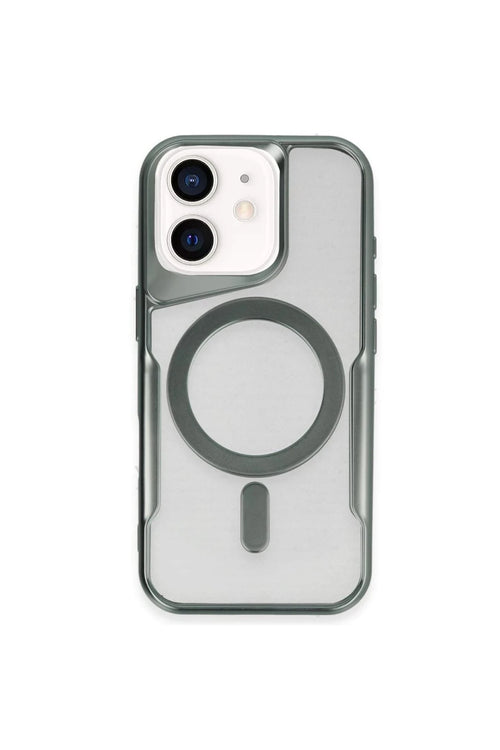 Newface Apple iPhone 11 Kılıf Boyi Magsafe Silikon Kapak - Yeşil
