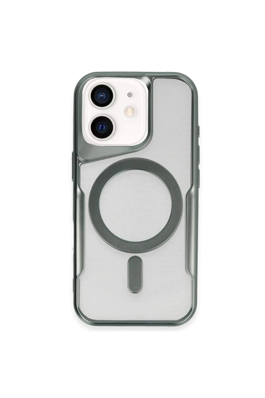 Newface Apple iPhone 11 Kılıf Boyi Magsafe Silikon Kapak - Yeşil