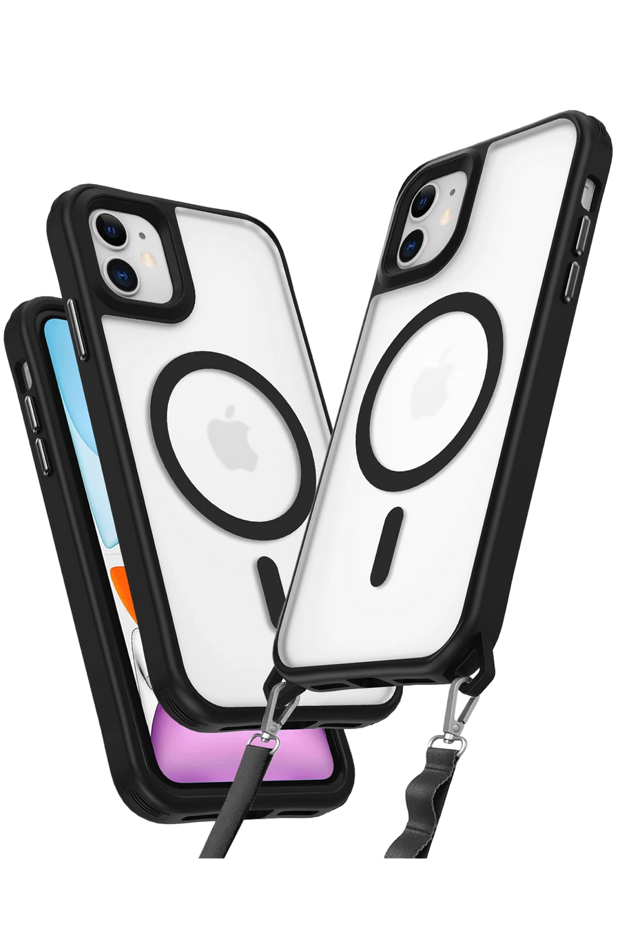 Newface Apple iPhone 11 Kılıf Enka Magsafe Silikon Kılıf - Siyah