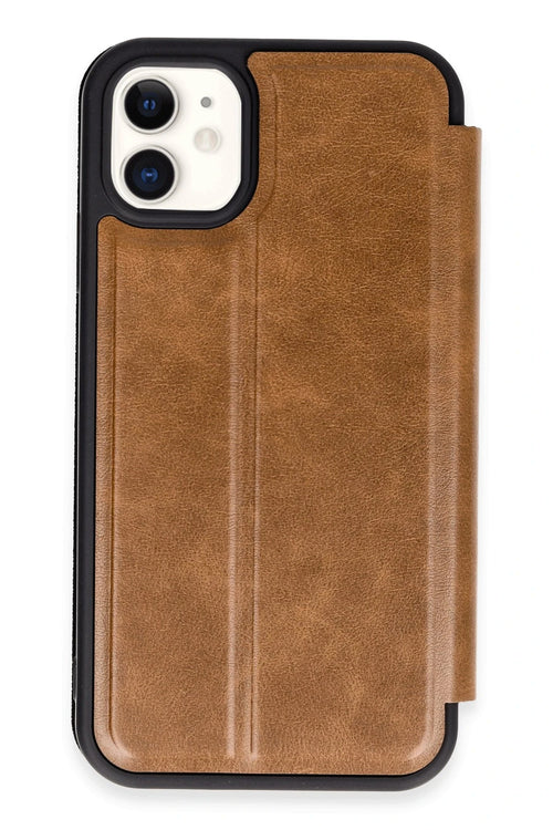 Newface Apple iPhone 11 Kılıf Flip Cover - Taba