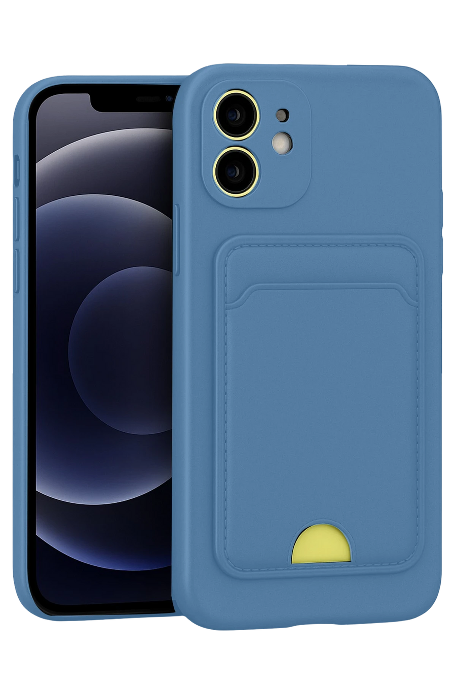 Newface Apple iPhone 11 Kılıf Kelvin Kartvizitli Silikon - Mavi