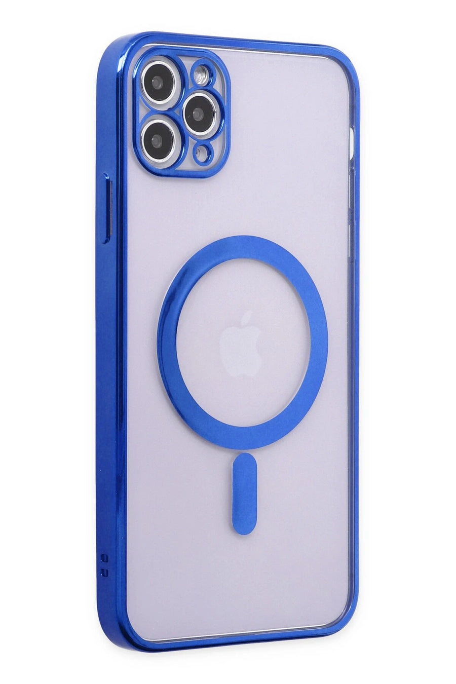 Newface Apple iPhone 11 Pro Kılıf Magneticsafe Lazer Silikon - Mavi