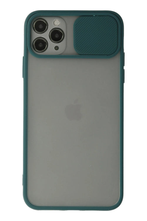 Newface Apple iPhone 11 Pro Kılıf Palm Buzlu Kamera Sürgülü Silikon - Yeşil