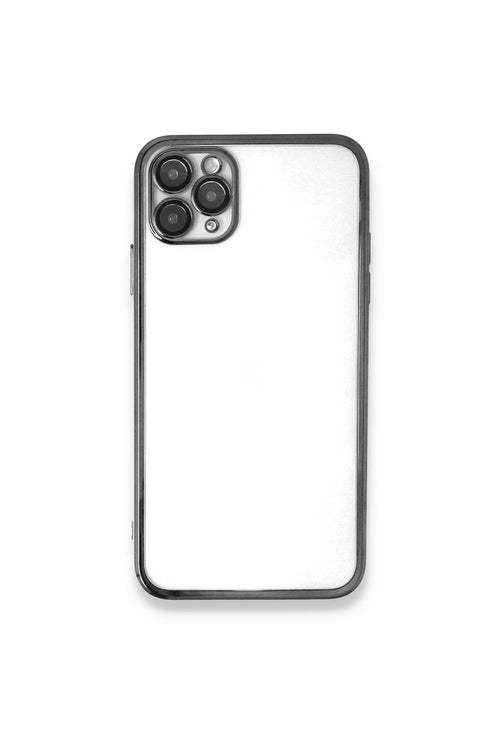 Newface Apple iPhone 11 Pro Kılıf Razer Lensli Silikon - Gümüş