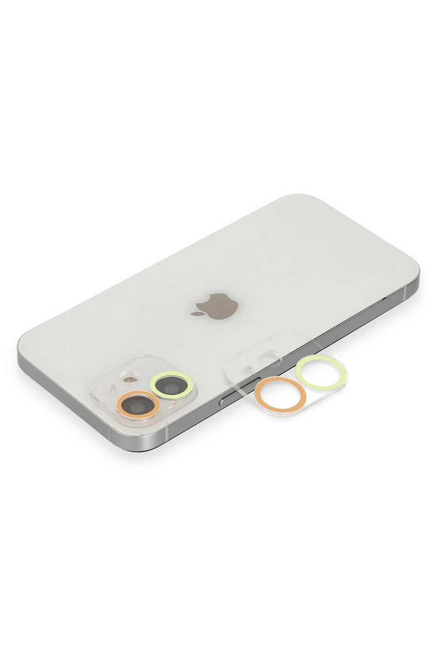 Newface Apple iPhone 11 Renkli Kamera Lens Koruma Cam - Sarı-Turuncu