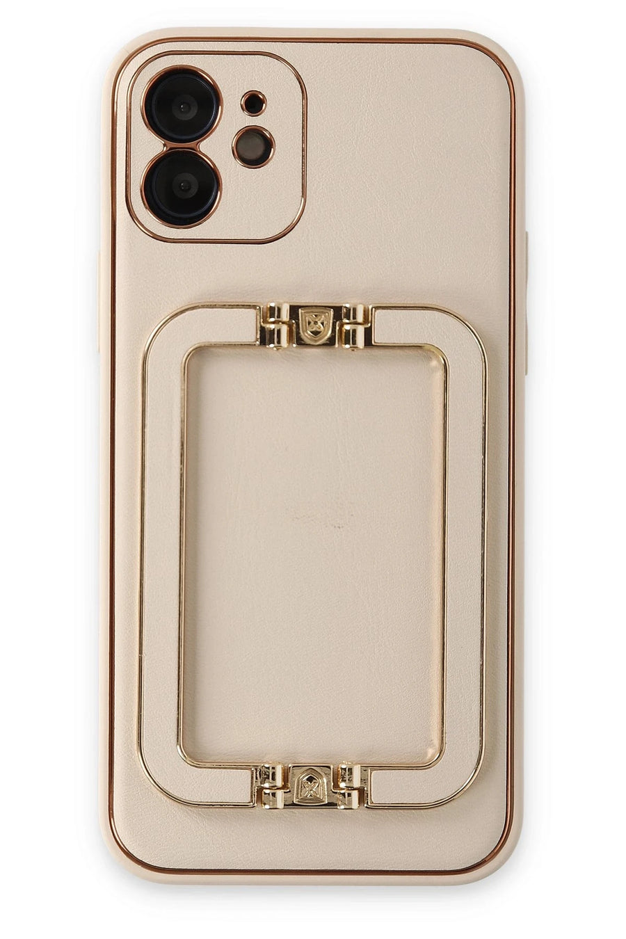 Newface Apple iPhone 12 Kılıf Coco Elit Kapak - Gold