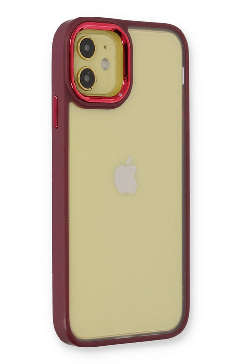Newface Apple iPhone 12 Kılıf Dora Kapak - Kırmızı
