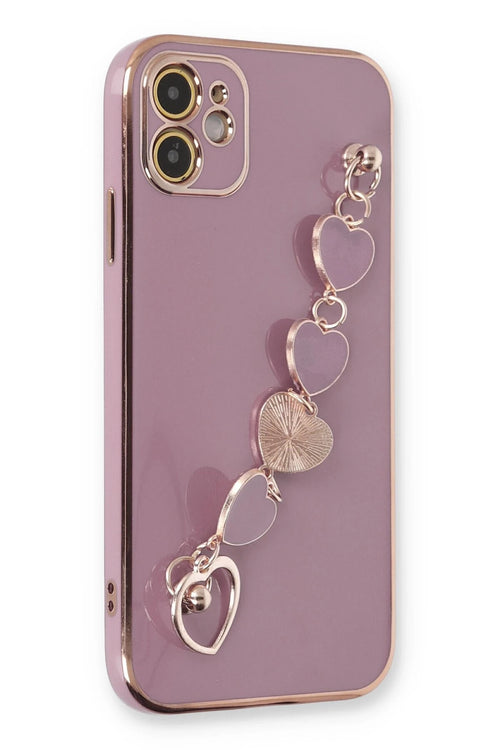 Newface Apple iPhone 12 Kılıf Esila Silikon - Mor