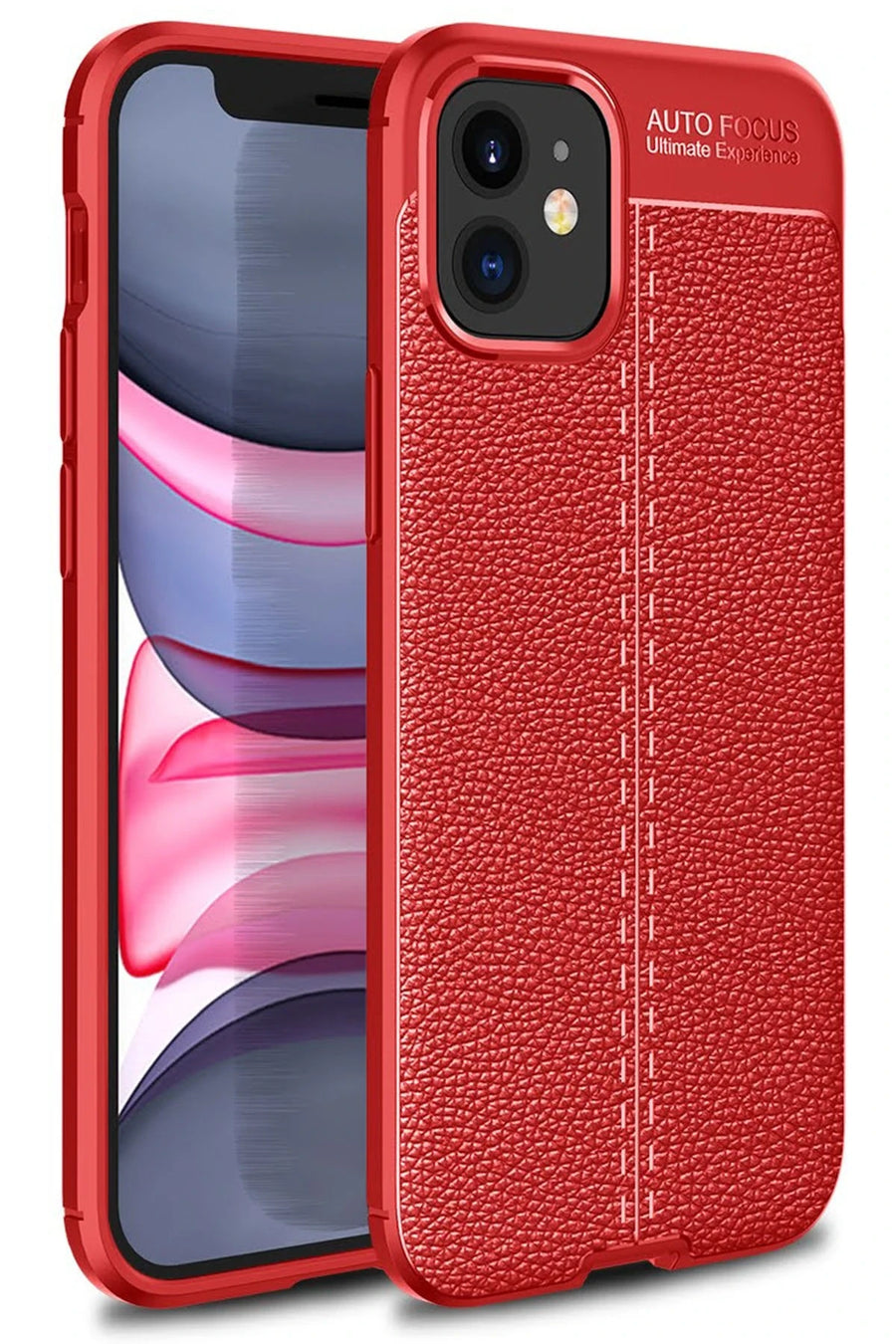 Newface Apple iPhone 12 Mini Kılıf Auto Focus Kapak - Kırmızı