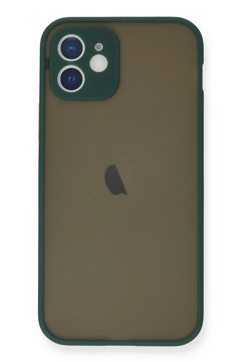 Newface Apple iPhone 12 Mini Kılıf Montreal Silikon Kapak - Yeşil