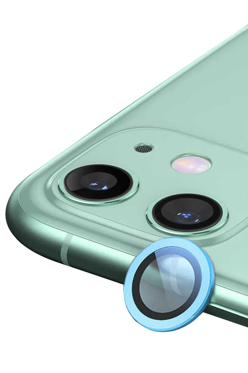 Newface Apple iPhone 12 Mini Raze Metal Kamera Lens - Mavi