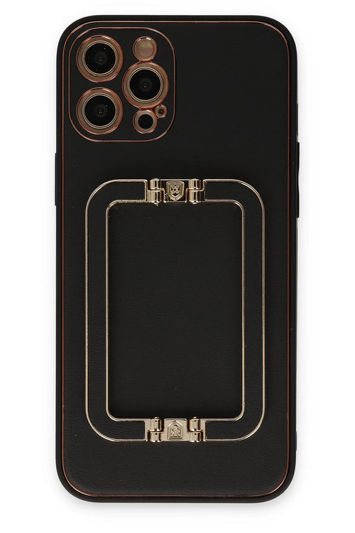 Newface Apple iPhone 12 Pro Kılıf Coco Elit Kapak - Siyah