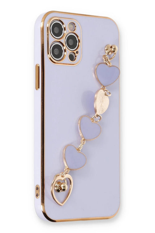 Newface Apple iPhone 12 Pro Kılıf Esila Silikon - Lila