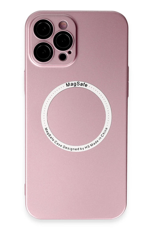 Newface Apple iPhone 12 Pro Kılıf Jack Magneticsafe Lens Silikon - Rose Gold