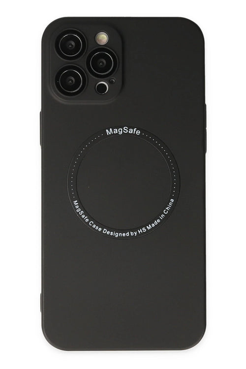 Newface Apple iPhone 12 Pro Kılıf Jack Magneticsafe Lens Silikon - Siyah