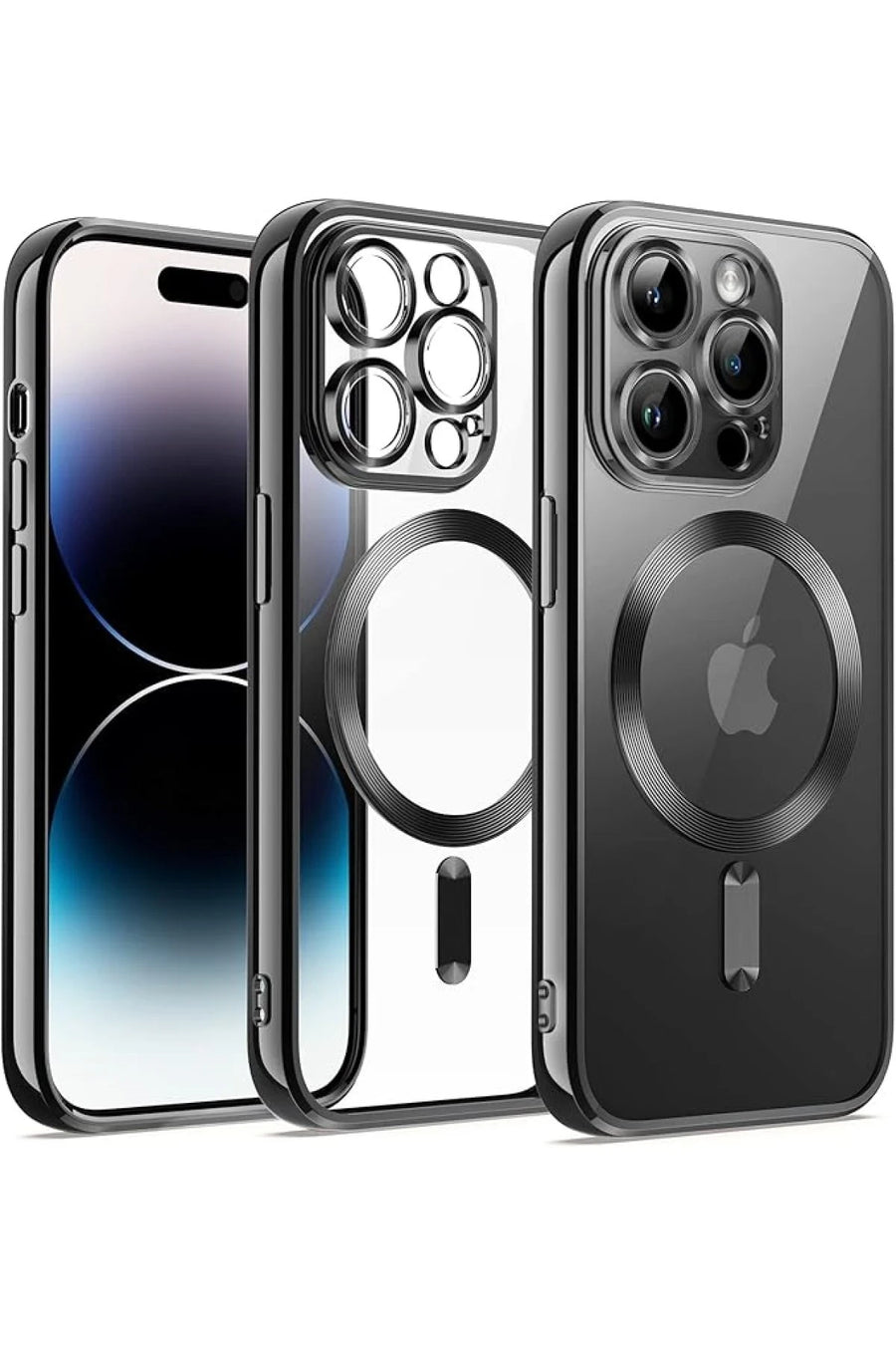 Newface Apple iPhone 12 Pro Kılıf Kross Magneticsafe Kapak - Siyah