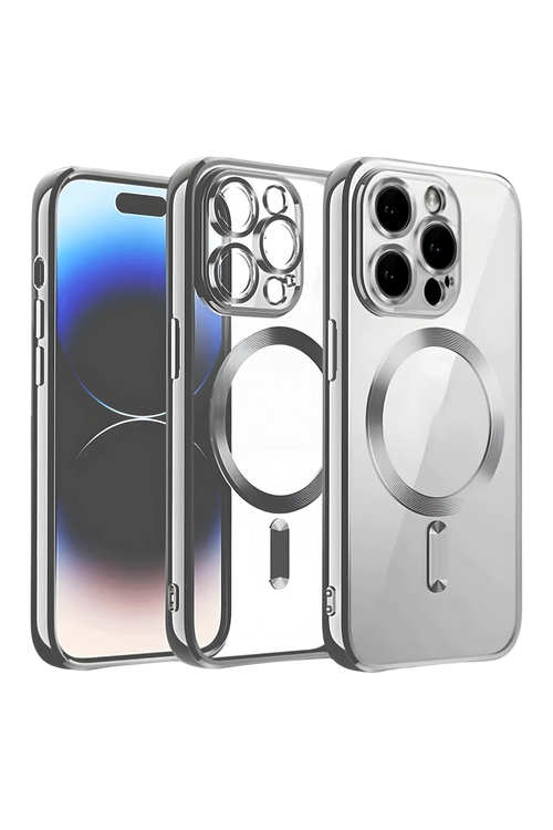 Newface Apple iPhone 12 Pro Kılıf Kross Magneticsafe Kapak - Titan Gri