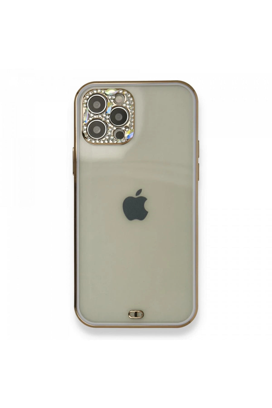 Newface Apple iPhone 12 Pro Kılıf Liva Taşlı Silikon - Mor