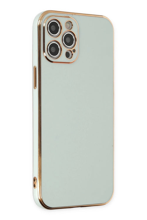 Newface Apple iPhone 12 Pro Kılıf Volet Silikon - Açık Yeşil