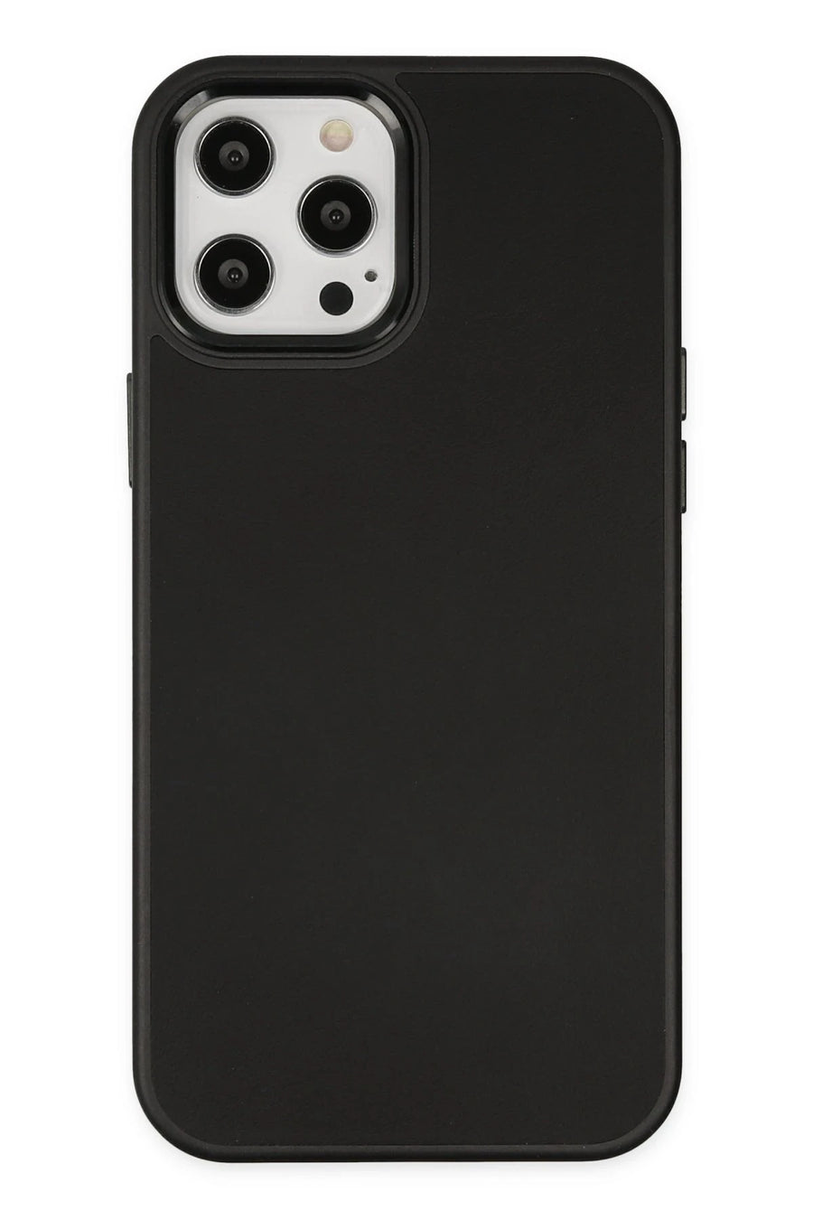 Newface Apple iPhone 12 Pro Max Kılıf Asya Deri Silikon - Siyah