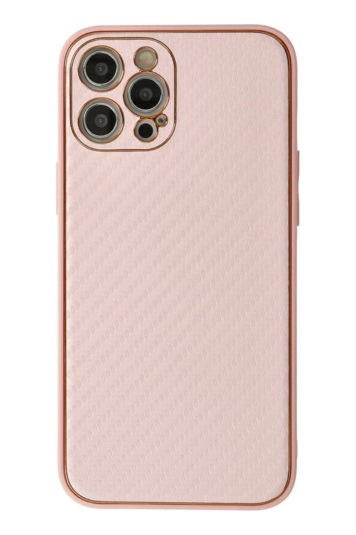 Newface Apple iPhone 12 Pro Max Kılıf Coco Karbon Silikon - Pembe