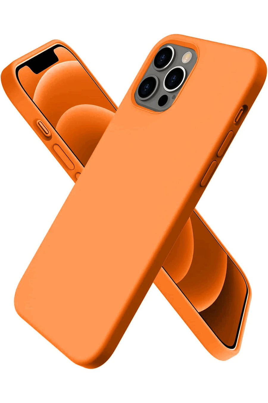 Newface Apple iPhone 12 Pro Max Kılıf First Silikon - Turuncu