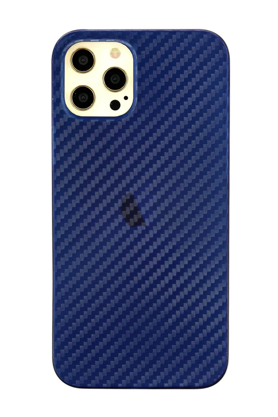 Newface Apple iPhone 12 Pro Max Kılıf Karbon PP Silikon - Mavi