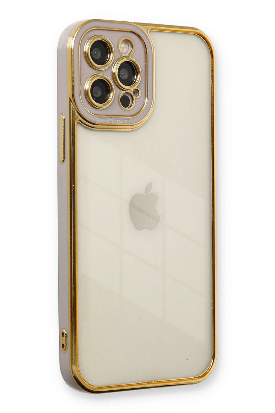 Newface Apple iPhone 12 Pro Max Kılıf Liva Lens Silikon - Lila