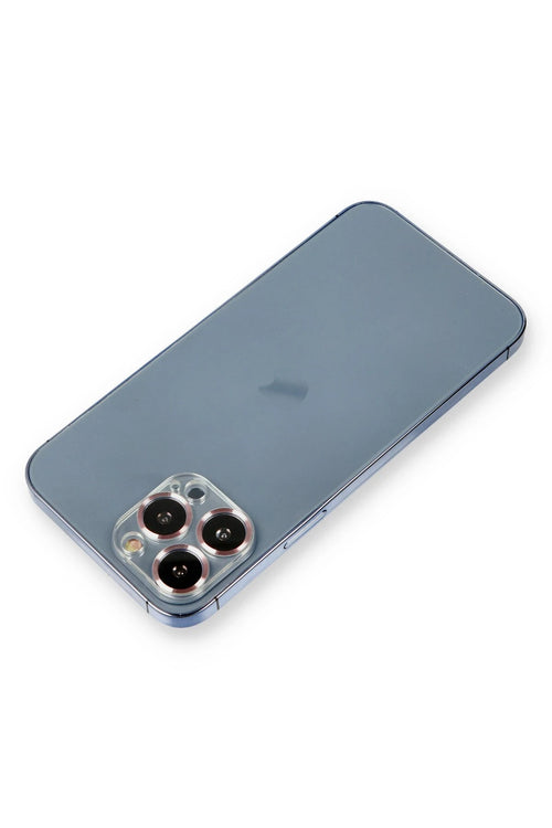 Newface Apple iPhone 12 Pro Metal Kamera Lens Koruma Cam - Mor