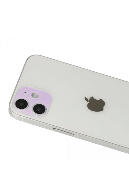Newface Apple iPhone 12 Rainbow Kamera Lens Koruma Cam - Mor