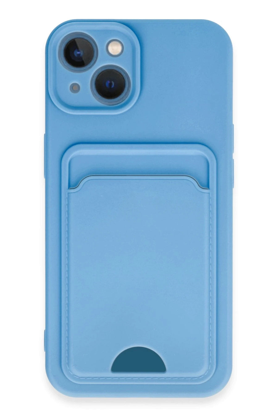 Newface Apple iPhone 13 Kılıf Kelvin Kartvizitli Silikon - Mavi