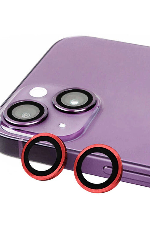 Newface Apple iPhone 13 Mini Raze Metal Kamera Lens - Kırmızı