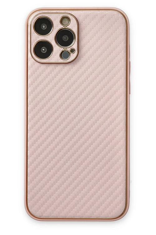 Newface Apple iPhone 13 Pro Kılıf Coco Karbon Silikon - Pembe
