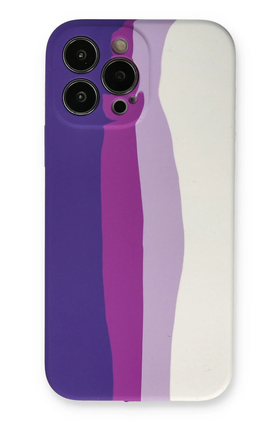 Newface Apple iPhone 13 Pro Kılıf Ebruli Lansman Silikon - Mor-Beyaz