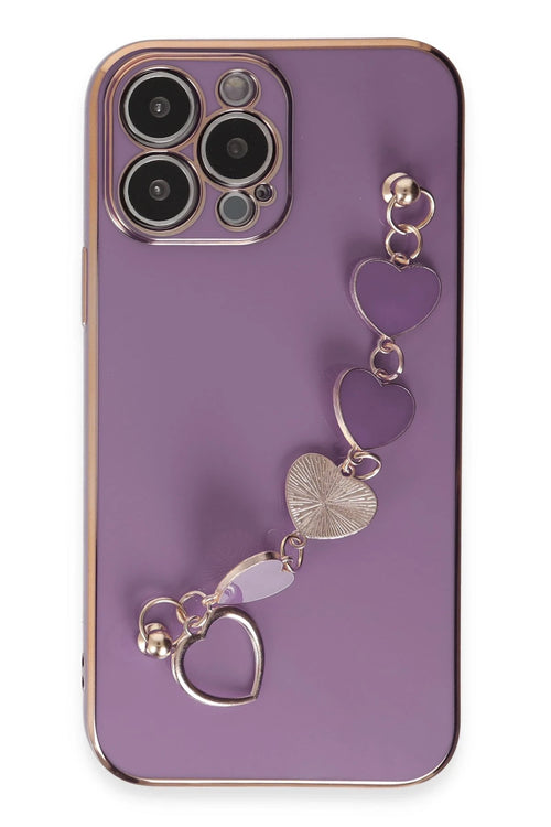 Newface Apple iPhone 13 Pro Kılıf Esila Silikon - Mor