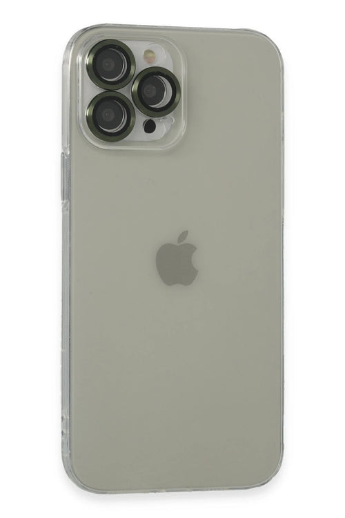 Newface Apple iPhone 13 Pro Kılıf Luko Lens Silikon - Yeşil