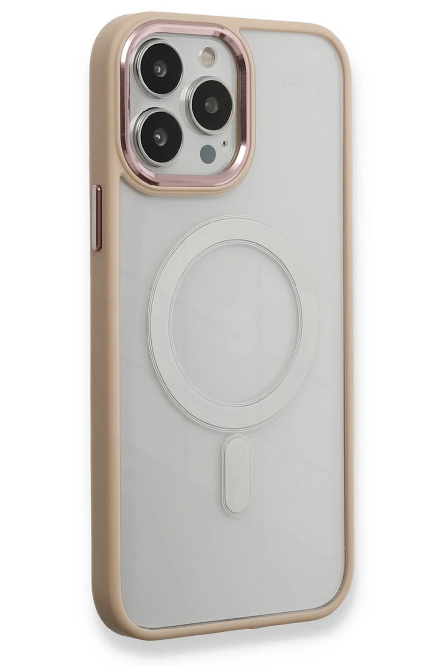 Newface Apple iPhone 13 Pro Kılıf Room Magneticsafe Silikon - Pudra
