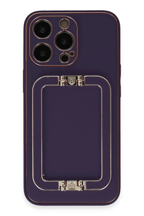 Newface Apple iPhone 13 Pro Max Kılıf Coco Elit Kapak - Derin Mor