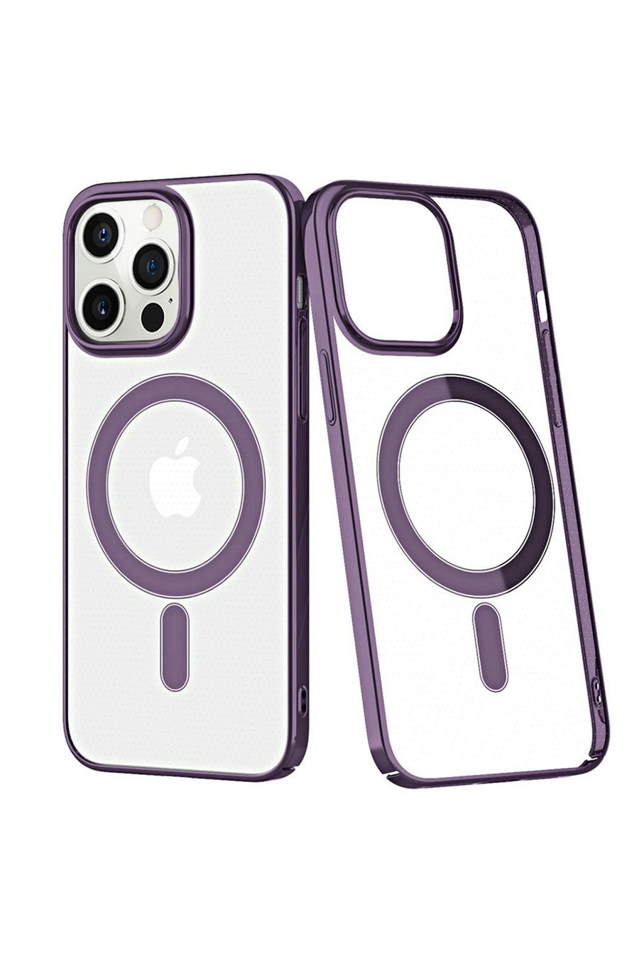Newface Apple iPhone 13 Pro Max Kılıf Element Magneticsafe Sert Kapak - Derin Mor