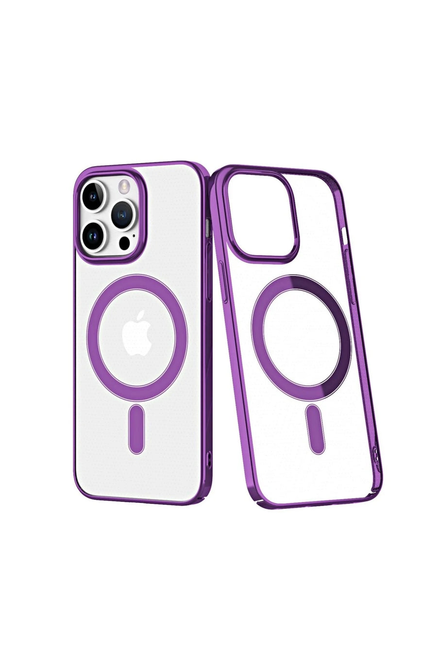 Newface Apple iPhone 13 Pro Max Kılıf Element Magneticsafe Sert Kapak - Mor