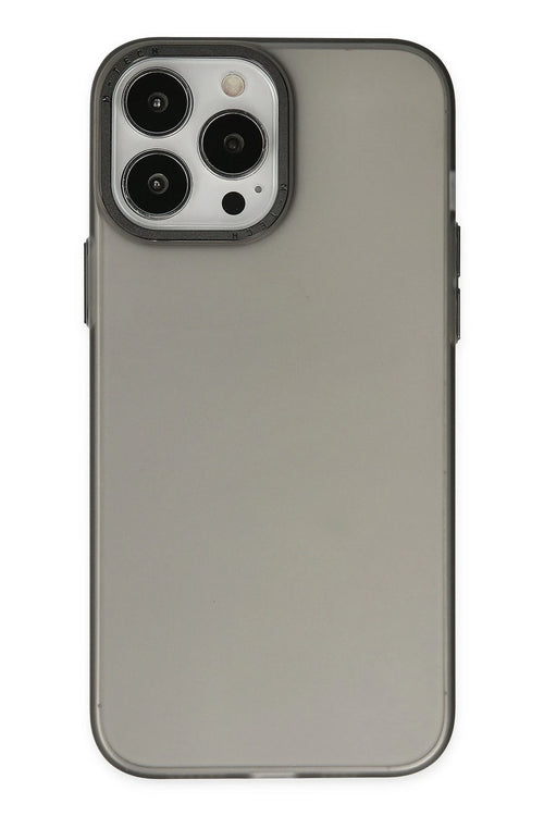 Newface Apple iPhone 13 Pro Max Kılıf Modos Metal Kapak - Siyah