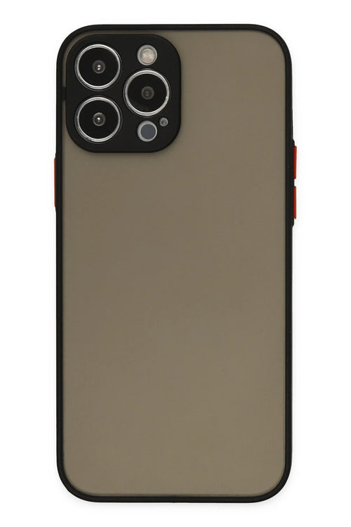 Newface Apple iPhone 13 Pro Max Kılıf Montreal Silikon Kapak - Siyah