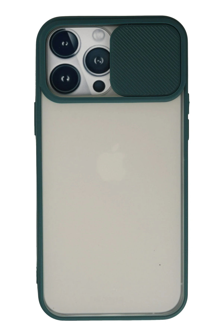 Newface Apple iPhone 13 Pro Max Kılıf Palm Buzlu Kamera Sürgülü Silikon - Yeşil