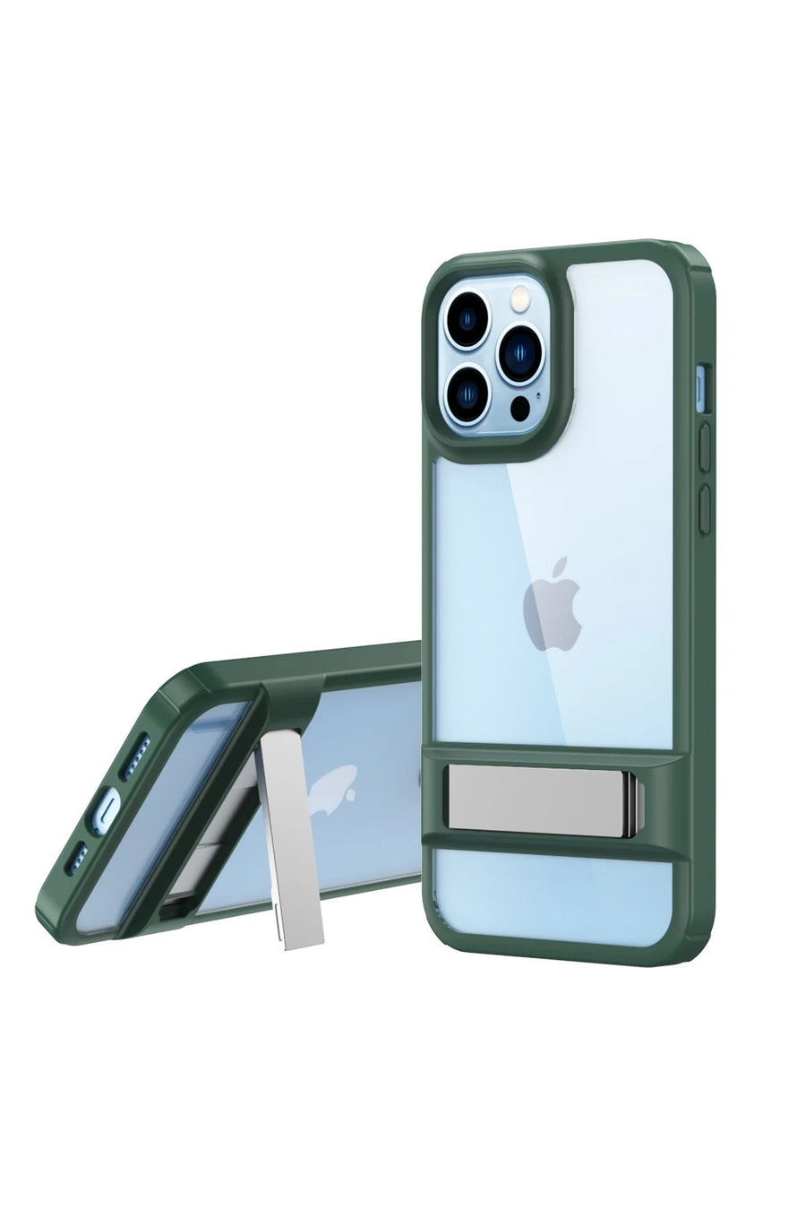 Newface Apple iPhone 13 Pro Max Kılıf Rolet Stand Kapak - Yeşil