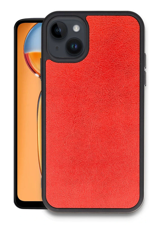Newface Apple iPhone 14 Kılıf Aras Deri Kapak - Kırmızı