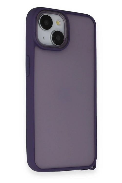 Newface Apple iPhone 14 Kılıf Elegant Kapak - Derin Mor