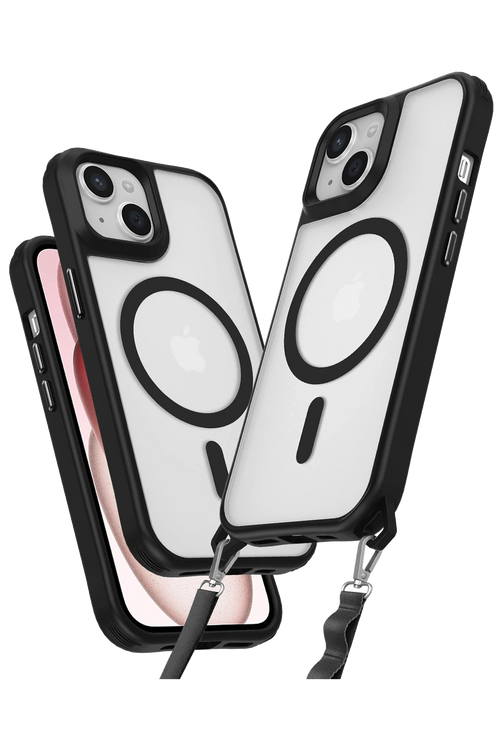 Newface Apple iPhone 14 Kılıf Enka Magsafe Silikon Kılıf - Siyah