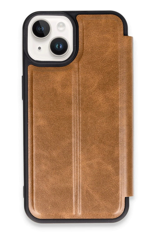 Newface Apple iPhone 14 Kılıf Flip Cover - Taba