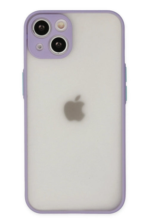 Newface Apple iPhone 14 Kılıf Montreal Silikon Kapak - Mor